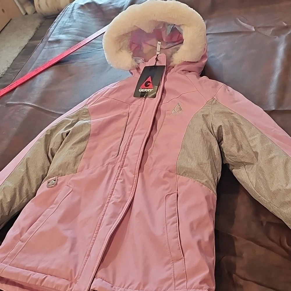 Gerry Youth Girls Systems Jacket - GRAY PINK Sz M 10/12